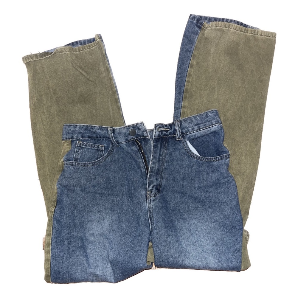 SHIEN two toned jeans